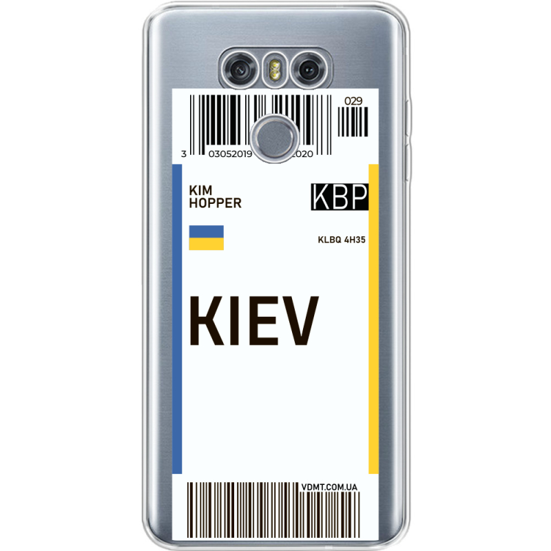 Прозрачный чехол Uprint LG G6 Ticket Kiev