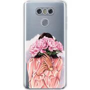 Прозрачный чехол Uprint LG G6 Девушка с Пионами