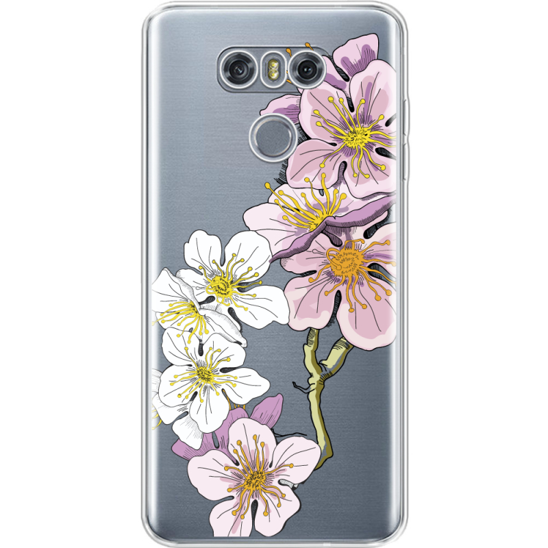 Прозрачный чехол Uprint LG G6 Cherry Blossom