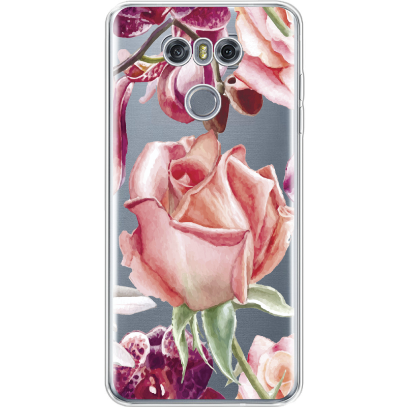 Прозрачный чехол Uprint LG G6 Rose