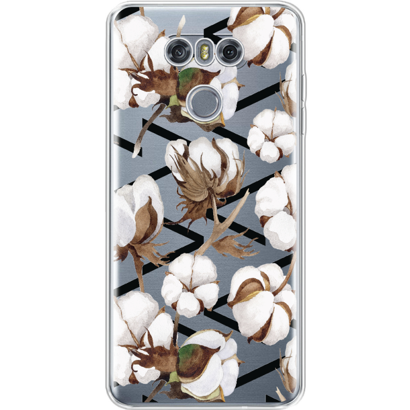 Прозрачный чехол Uprint LG G6 Cotton flowers