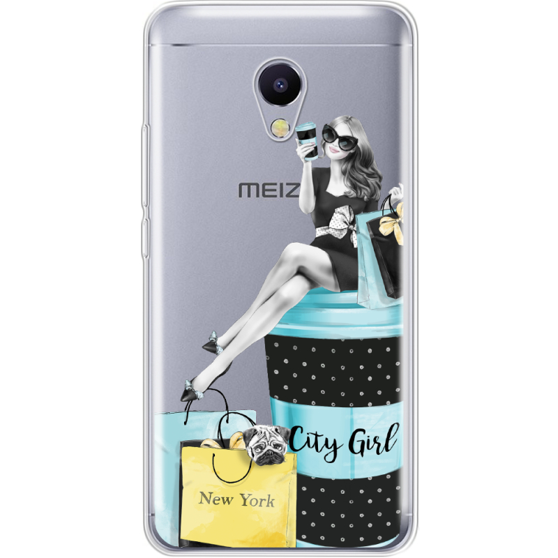 Прозрачный чехол Uprint Meizu M5s City Girl