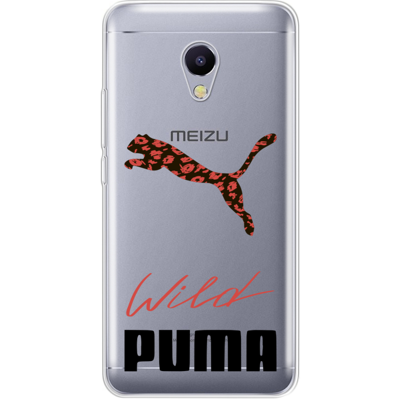 Прозрачный чехол Uprint Meizu M5s Wild Cat