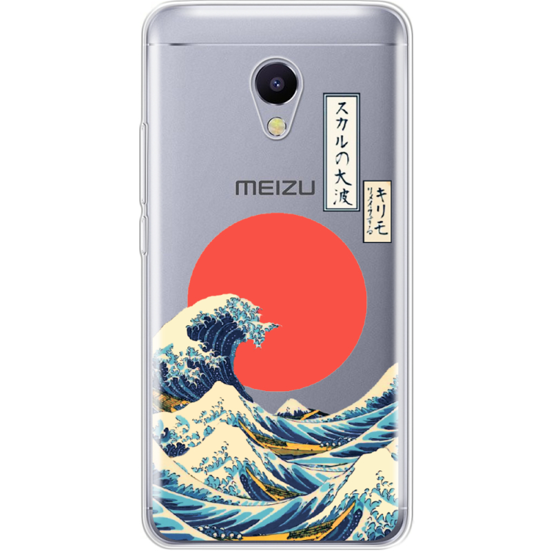 Прозрачный чехол Uprint Meizu M5s Большая волна в Канагаве