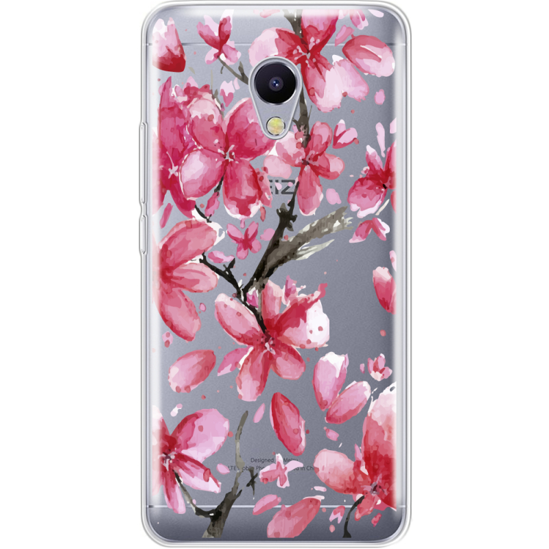 Прозрачный чехол Uprint Meizu M5s Pink Magnolia