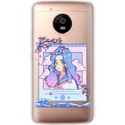 Прозрачный чехол Uprint Motorola Moto G5 XT1676 The Sakuras Will Cry For You