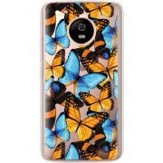 Прозрачный чехол Uprint Motorola Moto G5 XT1676 Butterfly Morpho