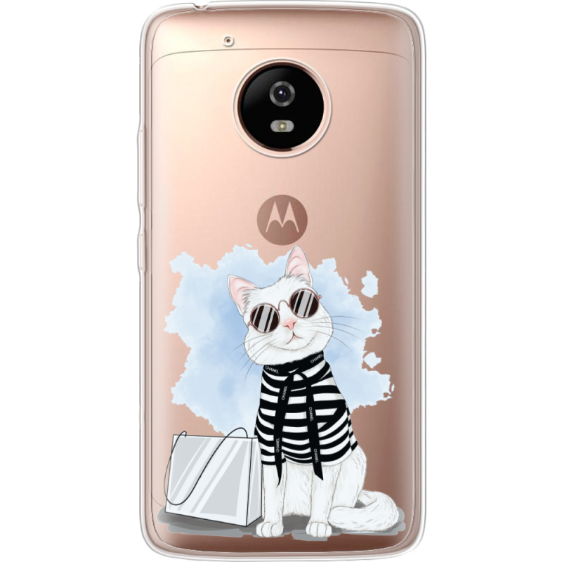 Прозрачный чехол Uprint Motorola Moto G5 XT1676 Cat Style