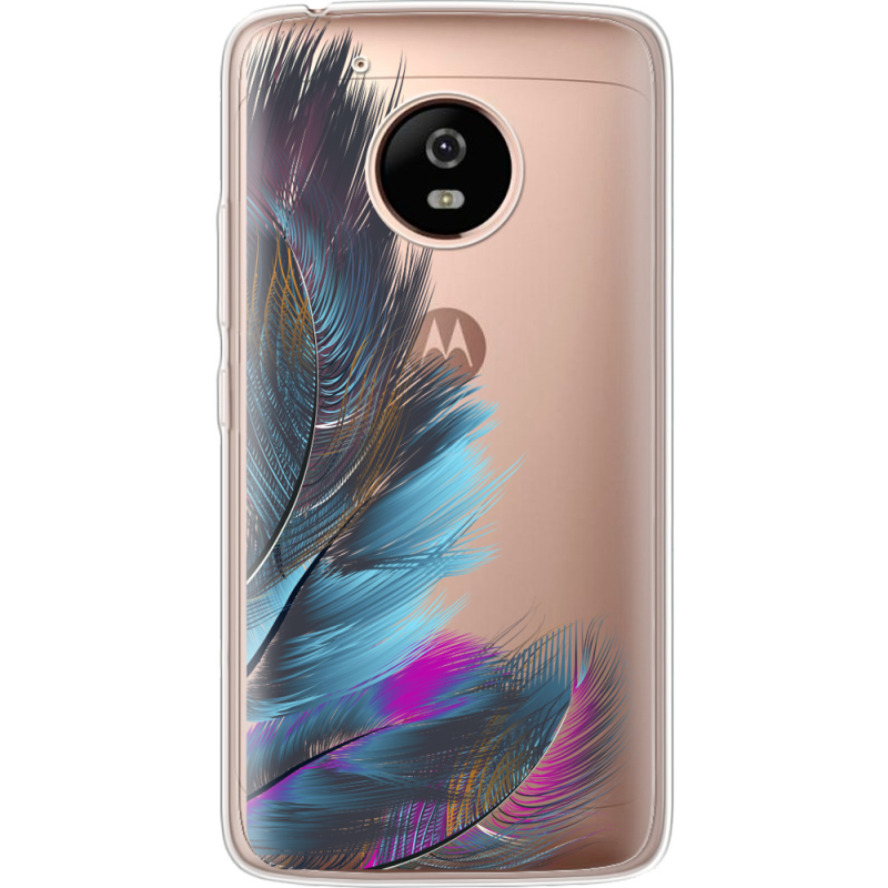 Прозрачный чехол Uprint Motorola Moto G5 XT1676 Feathers