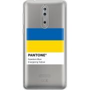 Прозрачный чехол Uprint Nokia 8 Pantone вільний синій
