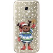 Прозрачный чехол Uprint Samsung A520 Galaxy A5 2017 Christmas Deer with Snow