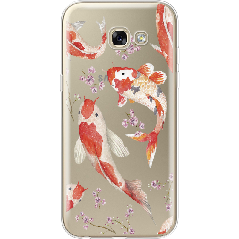 Прозрачный чехол Uprint Samsung A520 Galaxy A5 2017 Japanese Koi Fish