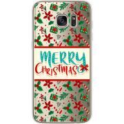 Прозрачный чехол Uprint Samsung G935 Galaxy S7 Edge Vintage Christmas Pattern