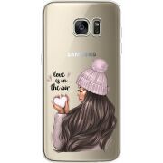 Прозрачный чехол Uprint Samsung G935 Galaxy S7 Edge love is in the air
