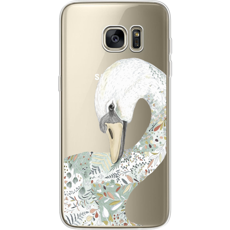 Прозрачный чехол Uprint Samsung G935 Galaxy S7 Edge Swan