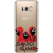 Прозрачный чехол Uprint Samsung G950 Galaxy S8 siquid game люди в красном
