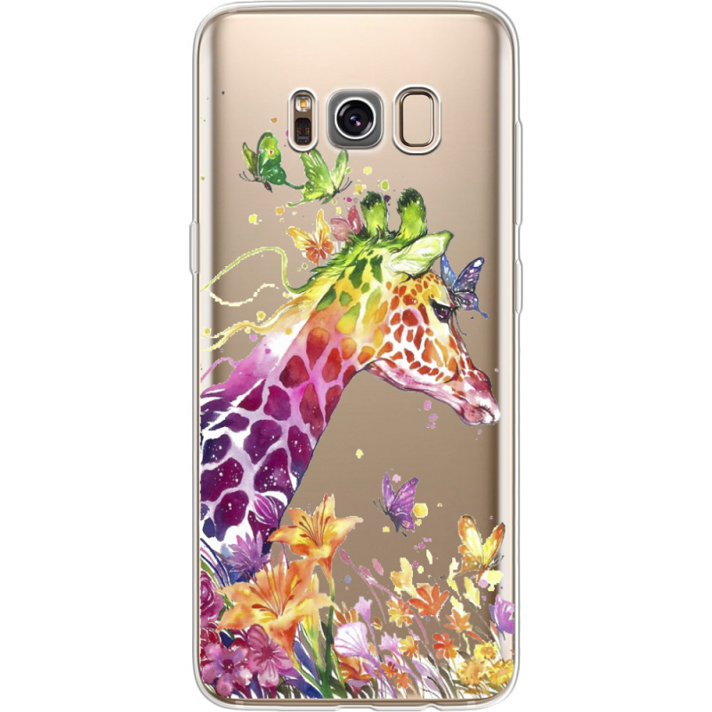 Прозрачный чехол Uprint Samsung G950 Galaxy S8 Colorful Giraffe