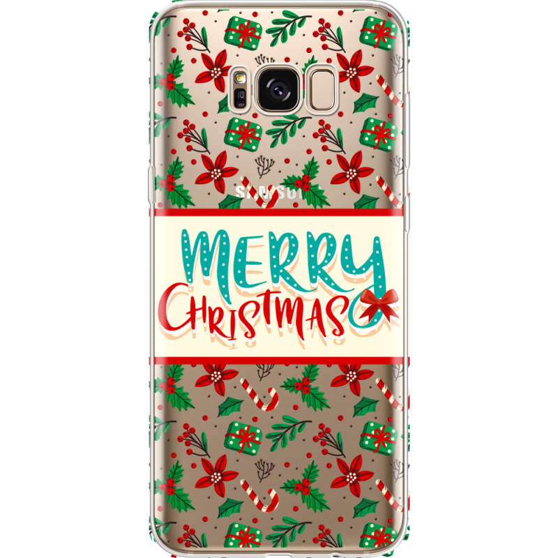 Прозрачный чехол Uprint Samsung G955 Galaxy S8 Plus Vintage Christmas Pattern