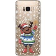 Прозрачный чехол Uprint Samsung G955 Galaxy S8 Plus Christmas Deer with Snow