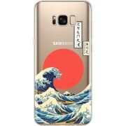 Прозрачный чехол Uprint Samsung G955 Galaxy S8 Plus Большая волна в Канагаве