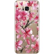 Прозрачный чехол Uprint Samsung G955 Galaxy S8 Plus Pink Magnolia