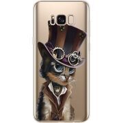 Прозрачный чехол Uprint Samsung G955 Galaxy S8 Plus Steampunk Cat