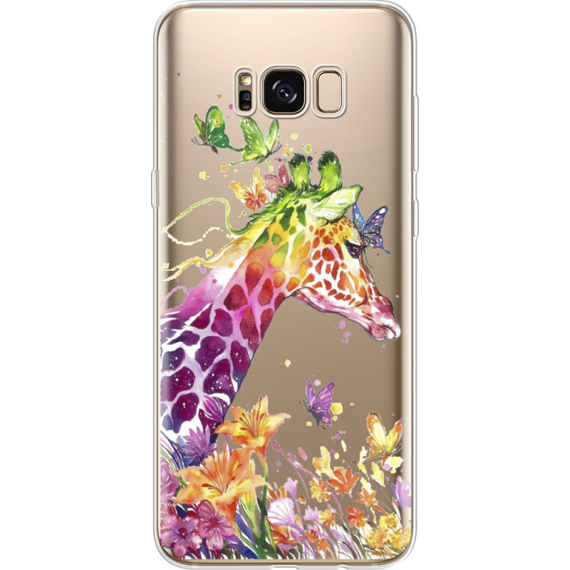 Прозрачный чехол Uprint Samsung G955 Galaxy S8 Plus Colorful Giraffe