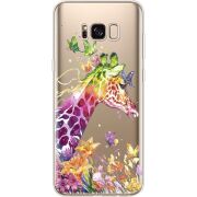 Прозрачный чехол Uprint Samsung G955 Galaxy S8 Plus Colorful Giraffe