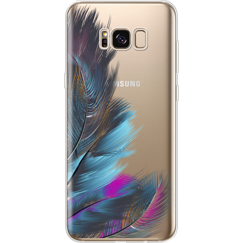 Прозрачный чехол Uprint Samsung G955 Galaxy S8 Plus Feathers