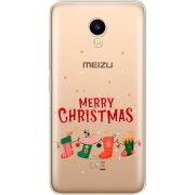 Прозрачный чехол Uprint Meizu M5C Merry Christmas