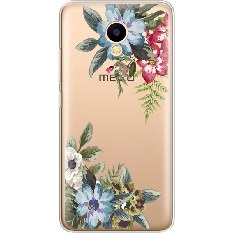 Прозрачный чехол Uprint Meizu M5C Floral
