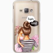 Прозрачный чехол Uprint Samsung J120H Galaxy J1 2016 Super Mama and Daughter