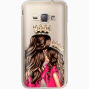 Прозрачный чехол Uprint Samsung J120H Galaxy J1 2016 Queen and Princess
