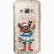 Прозрачный чехол Uprint Samsung J120H Galaxy J1 2016 Christmas Deer with Snow