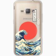 Прозрачный чехол Uprint Samsung J120H Galaxy J1 2016 Большая волна в Канагаве