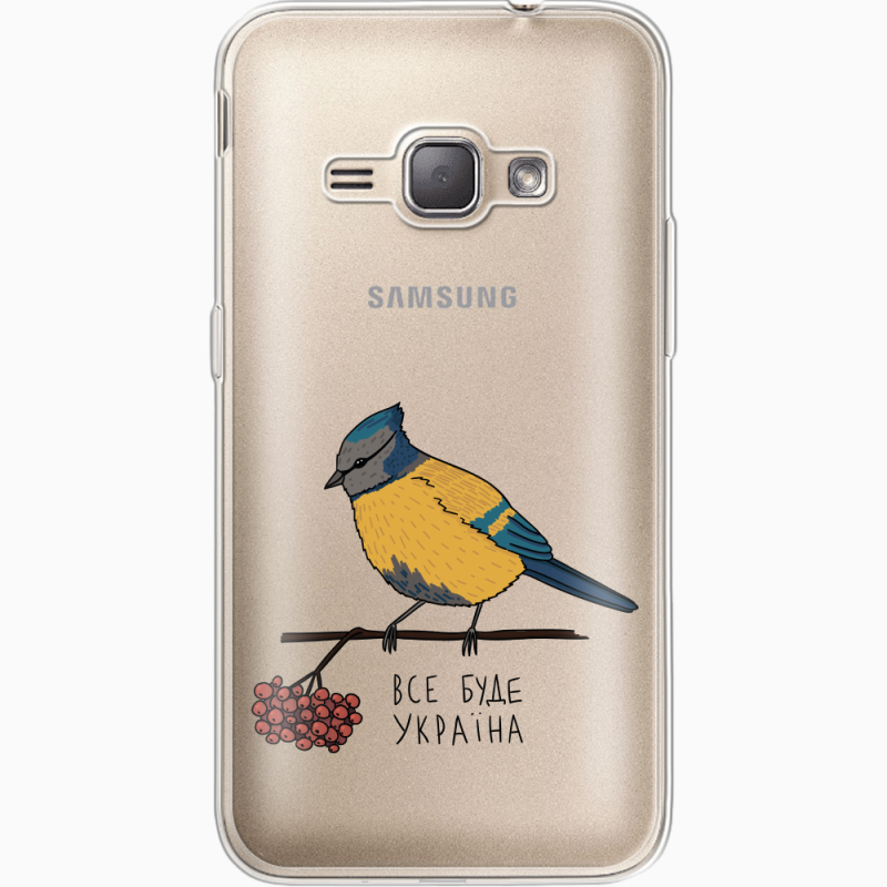 Прозрачный чехол Uprint Samsung J120H Galaxy J1 2016 Синиця і калина