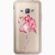 Прозрачный чехол Uprint Samsung J120H Galaxy J1 2016 Floral Flamingo