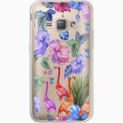 Прозрачный чехол Uprint Samsung J120H Galaxy J1 2016 Flamingo