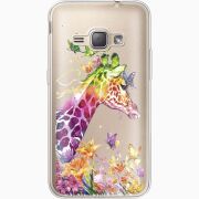 Прозрачный чехол Uprint Samsung J120H Galaxy J1 2016 Colorful Giraffe