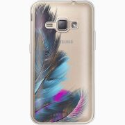 Прозрачный чехол Uprint Samsung J120H Galaxy J1 2016 Feathers