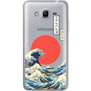 Прозрачный чехол Uprint Samsung J2 Prime G532F Большая волна в Канагаве