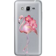 Прозрачный чехол Uprint Samsung J2 Prime G532F Floral Flamingo