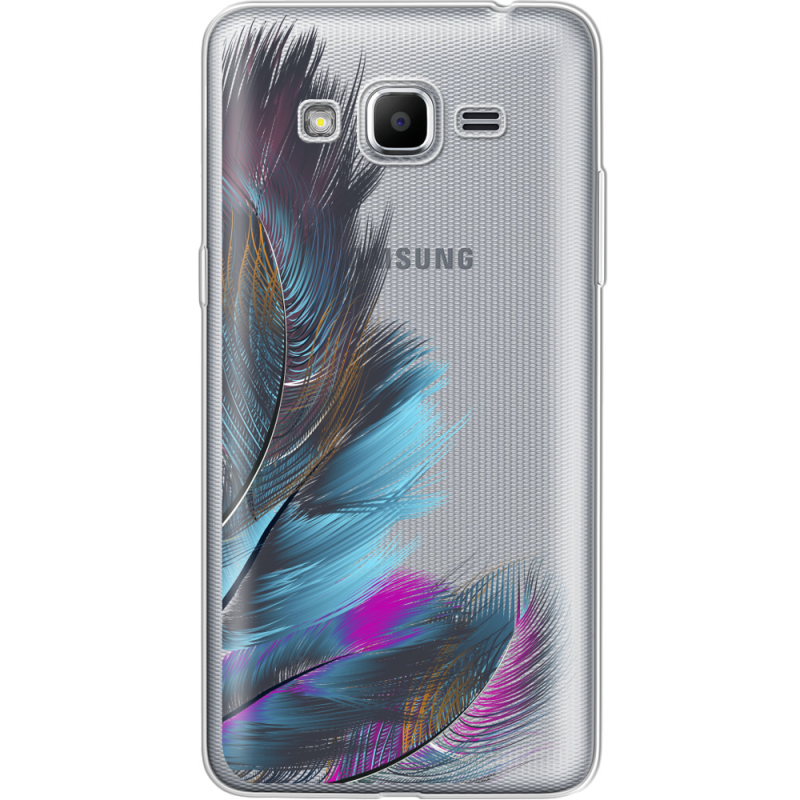 Прозрачный чехол Uprint Samsung J2 Prime G532F Feathers