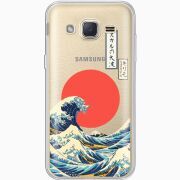 Прозрачный чехол Uprint Samsung J200H Galaxy J2 Большая волна в Канагаве
