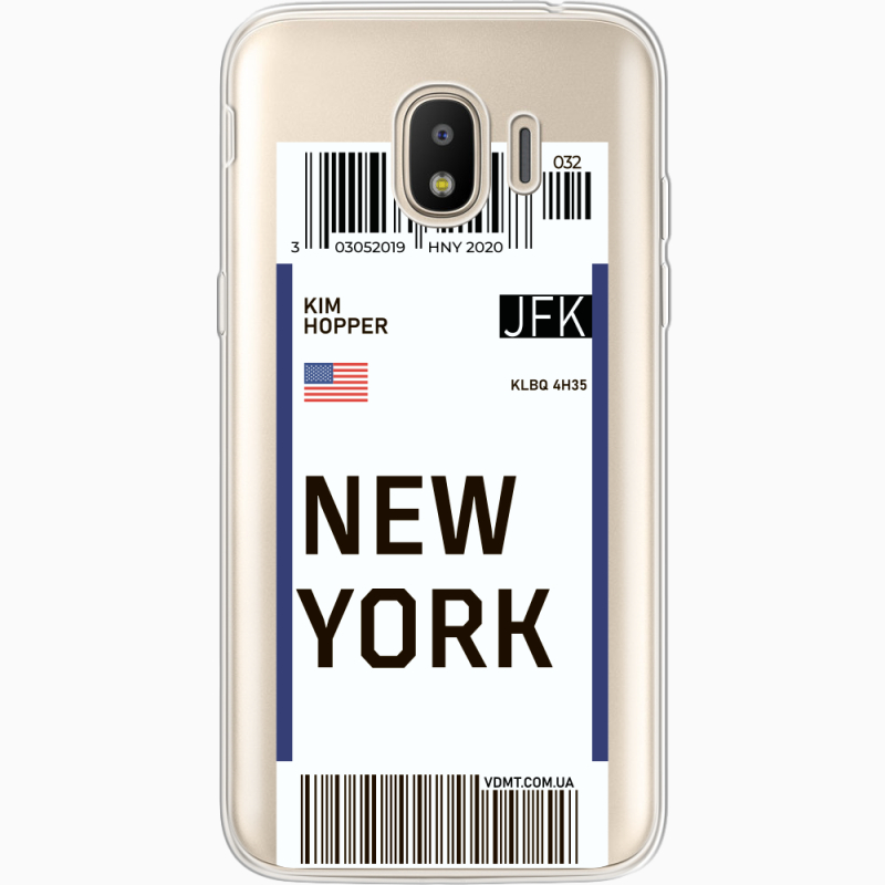 Прозрачный чехол Uprint Samsung J250 Galaxy J2 (2018) Ticket New York