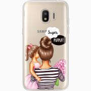 Прозрачный чехол Uprint Samsung J250 Galaxy J2 (2018) Super Mama and Daughter