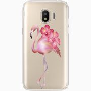 Прозрачный чехол Uprint Samsung J250 Galaxy J2 (2018) Floral Flamingo