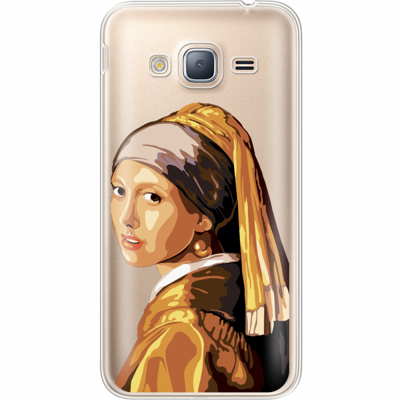 Прозрачный чехол Uprint Samsung J320 Galaxy J3 Девушка с жемчужной серёжкой