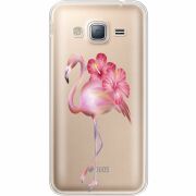 Прозрачный чехол Uprint Samsung J320 Galaxy J3 Floral Flamingo