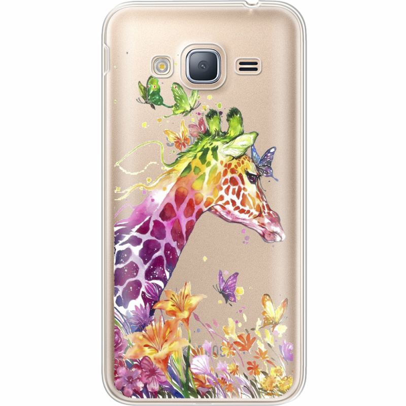 Прозрачный чехол Uprint Samsung J320 Galaxy J3 Colorful Giraffe